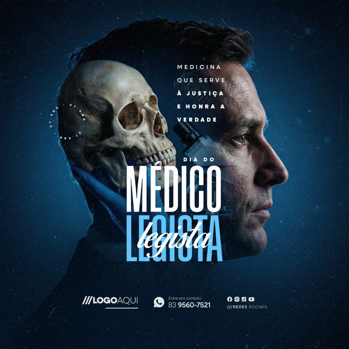 Dia do Médico Legista 07 de Abril PSD Editável