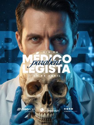 Dia do Médico Legista 07 de Abril Parabéns PSD Editável