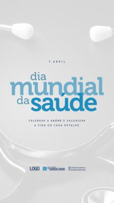 Saúde 7 Abril Dia Mundial Celebrar A Vida PSD Editável