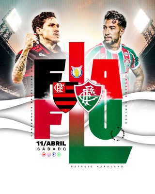 FLYER ESPORTIVO FUTEBOL BRASILEIRÃO FLAMENGO vs FLUMINENSE