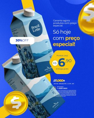 Supermercado Só Hoje Com Preço Especial PSD Editável