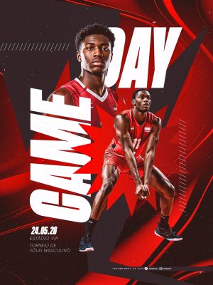 Campeonato Vôlei Masculino Game Day PSD Editável