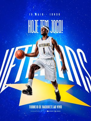 Campeonato Basquete Veterans Hoje Tem Jogo  PSD Editável