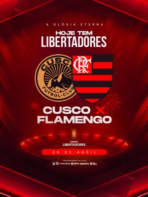Libertadores Cusco x Flamengo Jogo Ao Vivo 08 de Abril PSD Editável