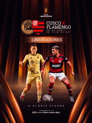 Libertadores Cusco x Flamengo Programação do Jogo PSD Editável