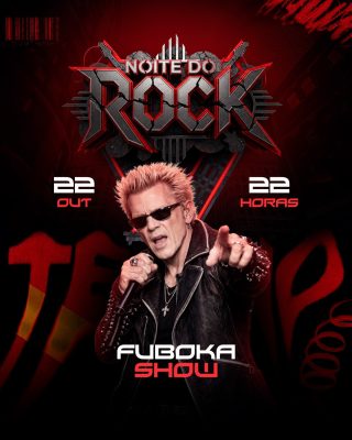 Noite do Rock Fuboka Show 22 OUT 22 Horas Banner Evento PSD Editável