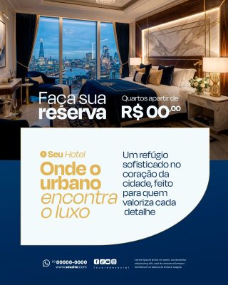 Hotel Social Media PSD Editável