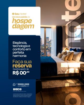 Hotel Social Media PSD Editável