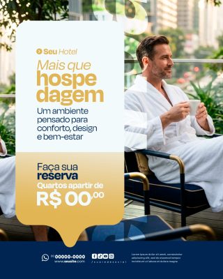 Hotel Social Media PSD Editável