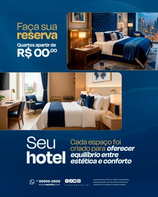 Hotel Social Media PSD Editável