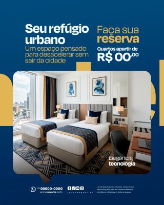 Hotel Social Media PSD Editável