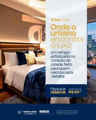 Hotel Social Media PSD Editável