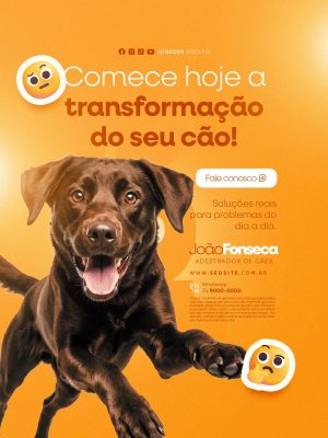 Adestrador de Cães Comece Hoje a Transformação do Seu Cão PSD Editável