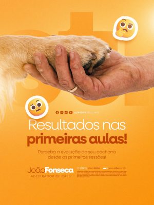 Adestrador de Cães Resultados Nas Primeiras Aulas PSD Editável