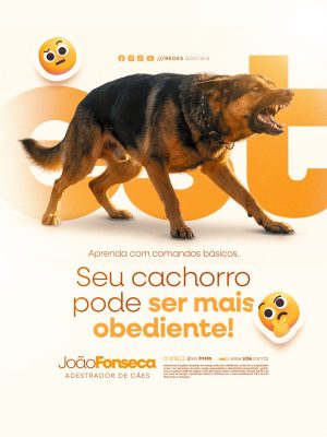 Adestrador de Cães Seu Cachorro Pode Ser Mais Obediente PSD Editável