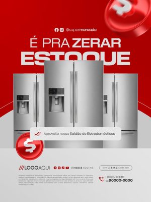 Lojas de Eletrodomésticos É Pra Zerar Estoque PSD Editável