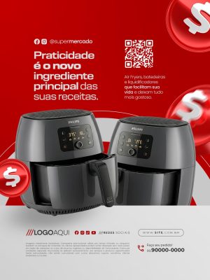 Lojas de Eletrodomésticos Praticidade é o Novo Ingrediente Principal PSD Editável