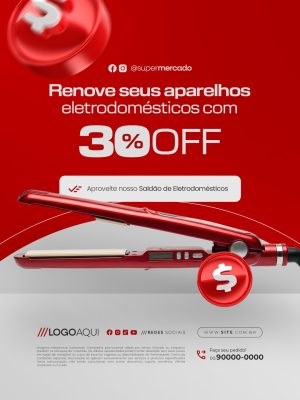 Lojas de Eletrodomésticos Renove Seus Aparelhos PSD Editável