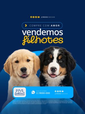 Filhotes á Venda Compre Com Amor Vendemos Filhotes PSD Editável