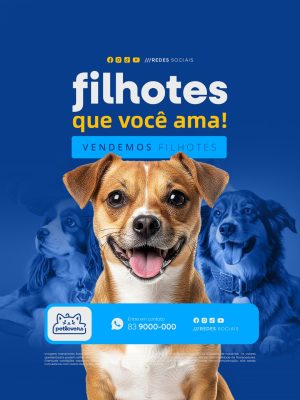 Filhotes á Venda Filhotes Que Você Ama PSD Editável