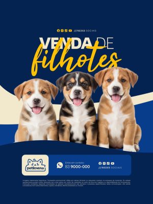 Venda de Filhotes Campanha PSD Editável
