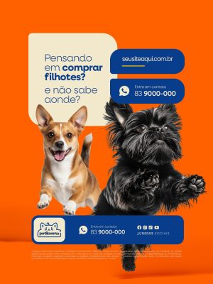 Filhotes á Venda Pensando em Comprar Filhotes e Não Sabe Aonde PSD Editável