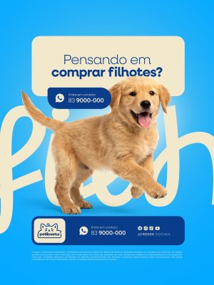 Filhotes á Venda Pensando Em Comprar Filhotes PSD Editável