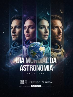 Dia Mundial da Astronomia 08 de Abril PSD Editável