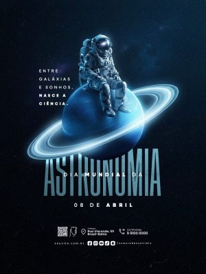 Dia Mundial da Astronomia 08 de Abril PSD Editável