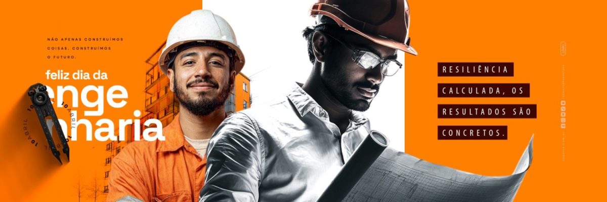 Feliz Dia da Engenharia 10 de Abril Carrossel PSD Editável