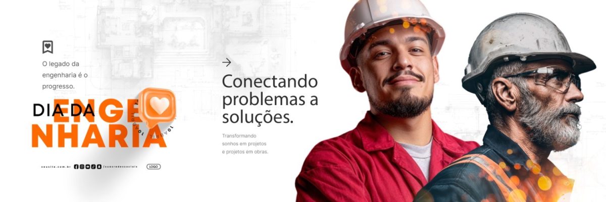 Dia da Engenharia 10 de Abril Carrossel PSD Editável