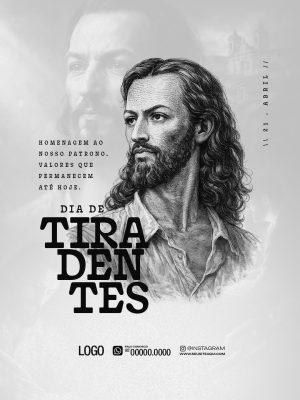 Tiradentes 21 Abril Homenagem ao Nosso Patrono PSD Editável