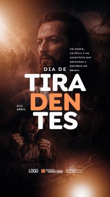 Tiradentes Dia 21 de Abril História do Brasil PSD Editável