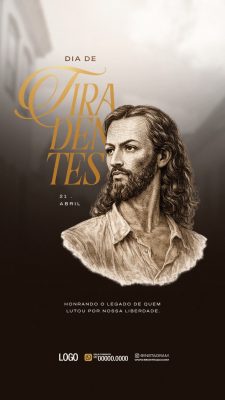 Tiradentes 21 de Abril Honrando Legado Liberdade PSD Editável