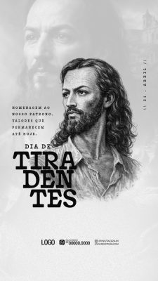 Tiradentes 21 Abril Homenagem Nosso Patrono Template PSD Editável