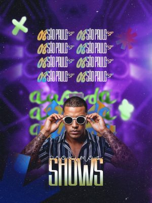 Próximos Shows São Paulo Template para Eventos Noite Neon PSD Editável