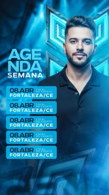 Story Agenda da Semana Eventos Abril Fortaleza CE Template PSD Editável