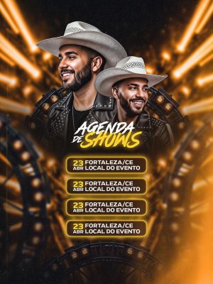 Agenda de Shows Sertanejo Fortaleza Template Evento PSD Editável