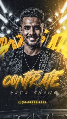 Story Contrate para Shows Divulgação Artista Cantor Music PSD Editável