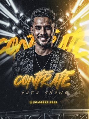 Contrate para shows Artista Musico Palco Propaganda PSD Editável