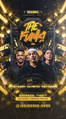 Flyer Evento The Funk PSD Editável
