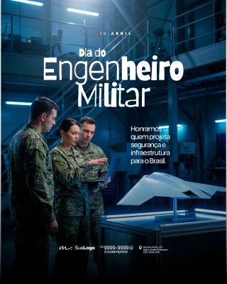 Dia do Engenheiro Militar 10 de Abril PSD Editável