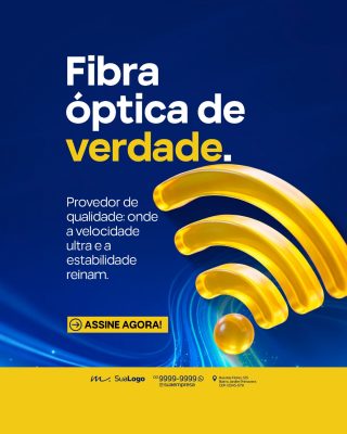 Fibra Óptica de Verdade Proveedor de Internet PSD Editável