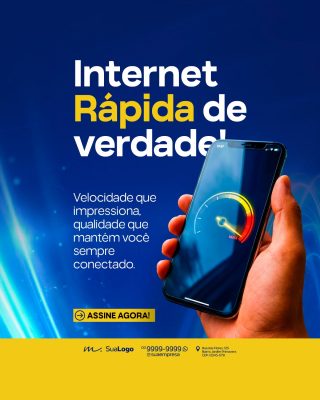 Internet Rápida de Verdade Anuncio de Provedor PSD Editável