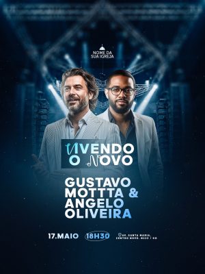 Flyer Gospel Evento Vivendo o Novo PSD Editável