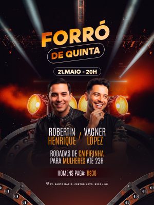 Flyer Próximos Shows Forró de Quinta PSD Editável