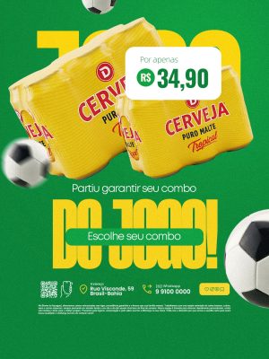 Bar Partiu Garantir Seu Combo Do Jogo PSD Editável