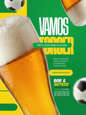 Bar Vem Viver Essa Torcida Vamos Torcer PSD Editável