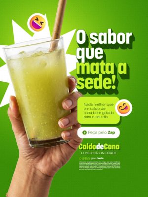 Caldo de Cana O Sabor Que Mata a Sede PSD Editável