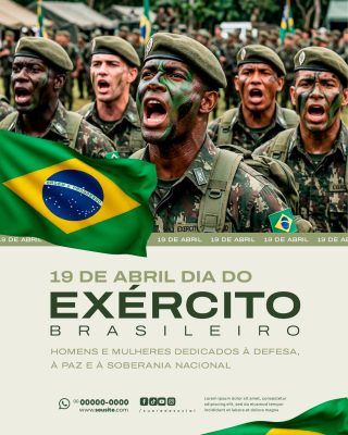 Dia do Exército Brasileiro 19 de Abril Social Media PSD Editável